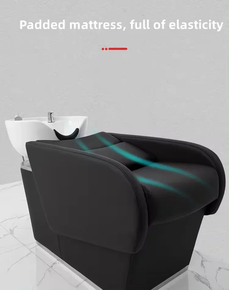 Modern Durable Shampoo Bed Hair Salon Beauty Salon Special Shampoo Chair Salon Furniture Synthetic Leather