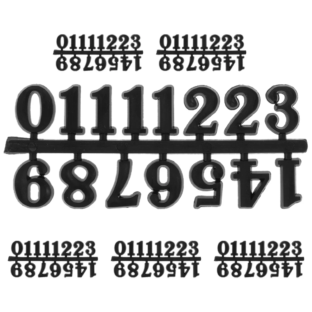 6Sets Clock Numerals Kit Safe and Practical Arabic Numbers for Handmade Wall Clocks Home Decoration Clock Numerals Kit