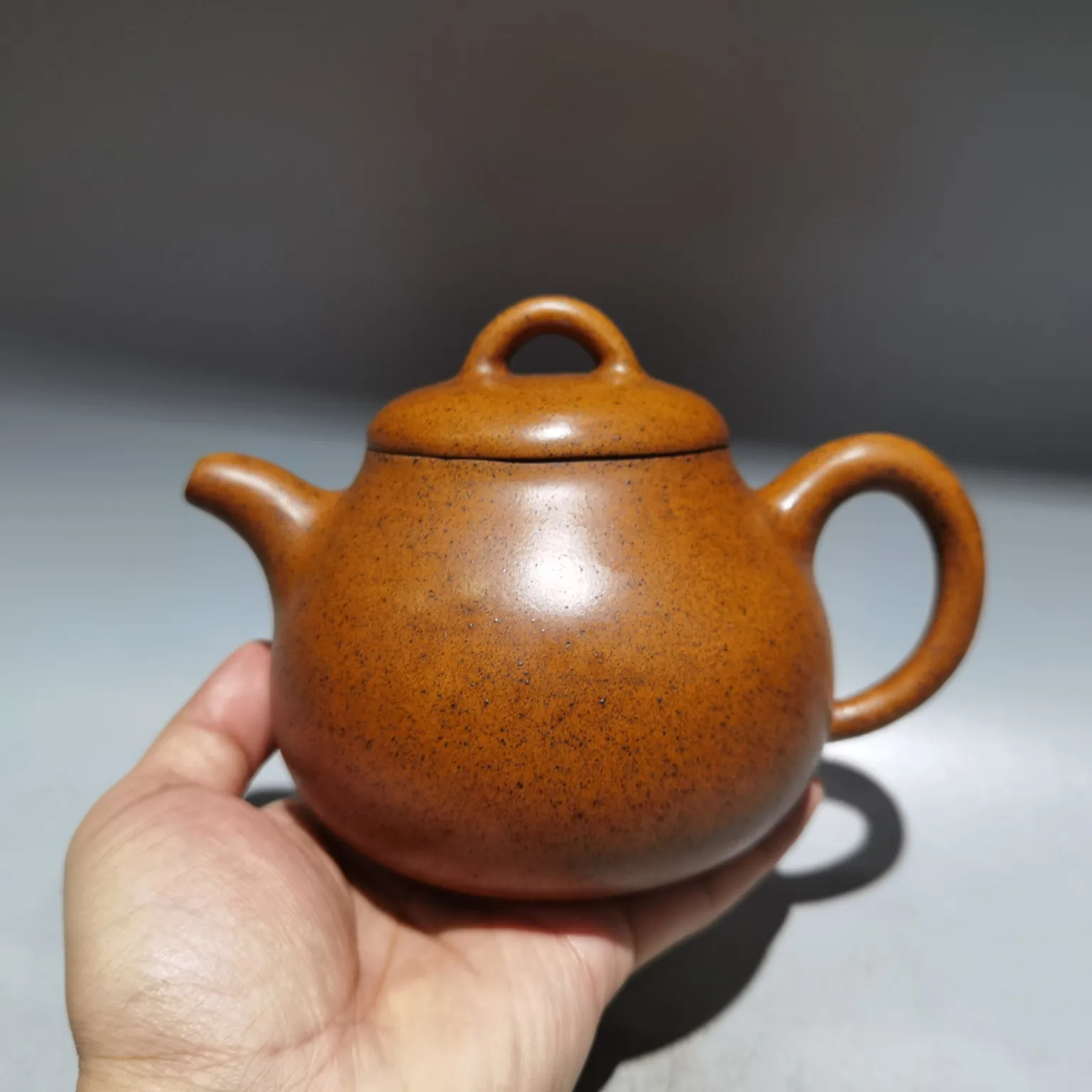 

6"Chinese Yixing Purple Clay Teapot Dragon bone gold sand Wine Pot Kettle Teapot Flagon Office Amass wealth Ornaments