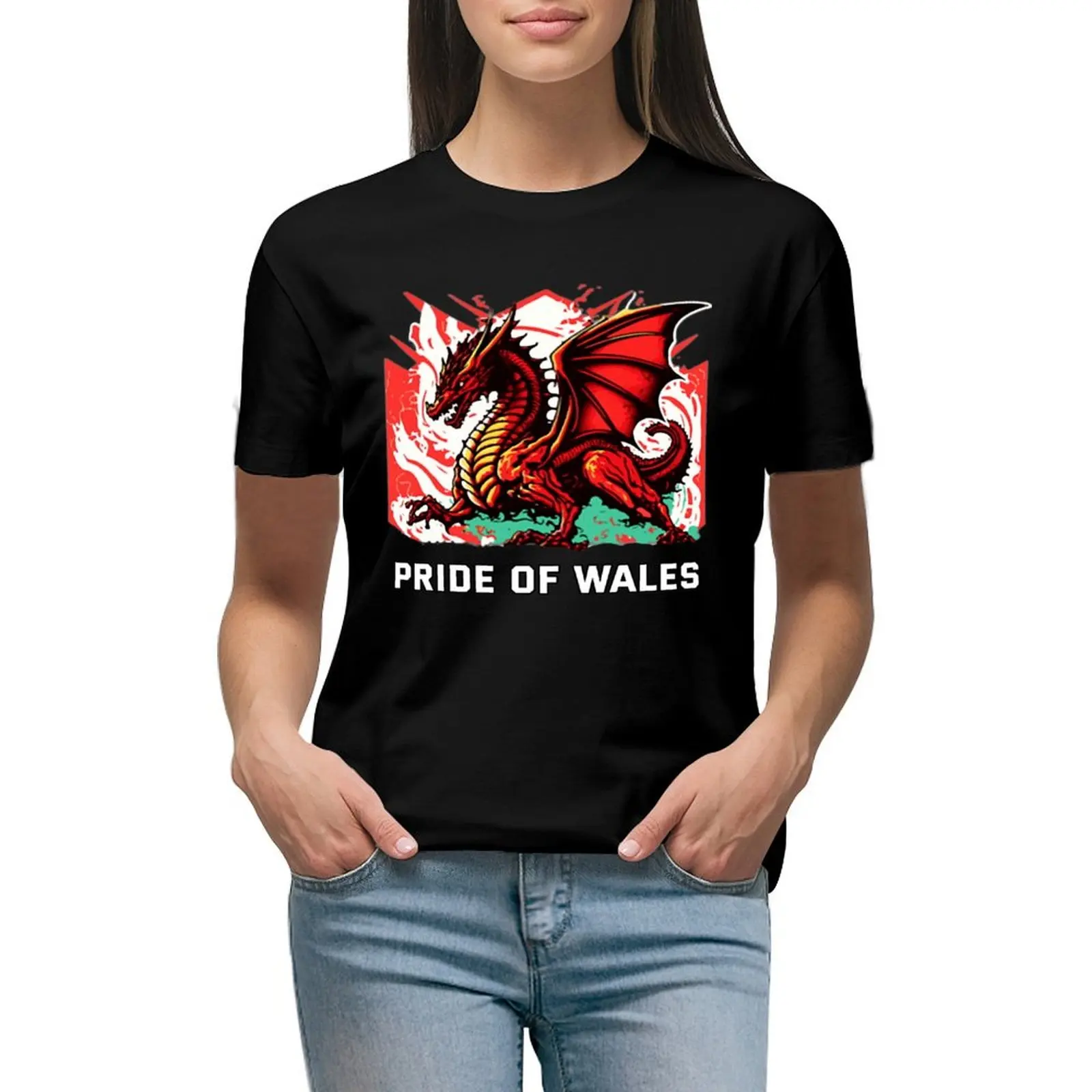 Pride of wales T-shirt summer clothes kawaii clothes hippie clothes summer for Women