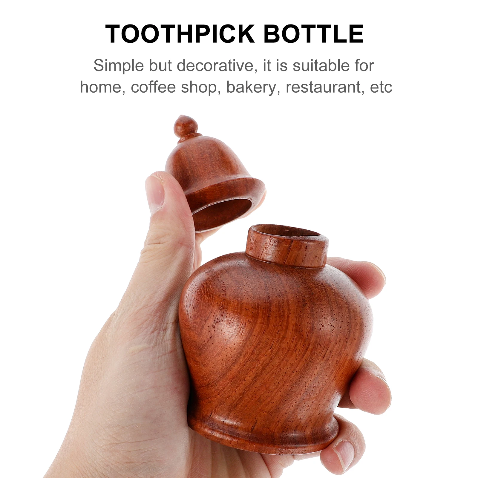 

Wooden Toothpick Holder Portable Container Practical Long Lasting Dust Protection Party Wedding Banquet Family Reunion Gathering