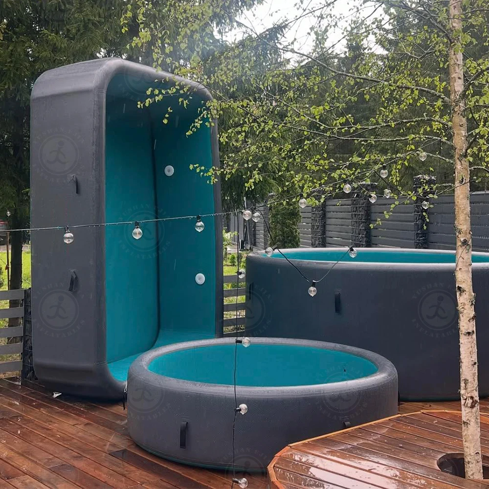 Custom Giant Inflatable Pools Swimming Outdoor Piscine Gonflable Large Size 3m 4m 5m Diameter Pools for Family Home Backyard