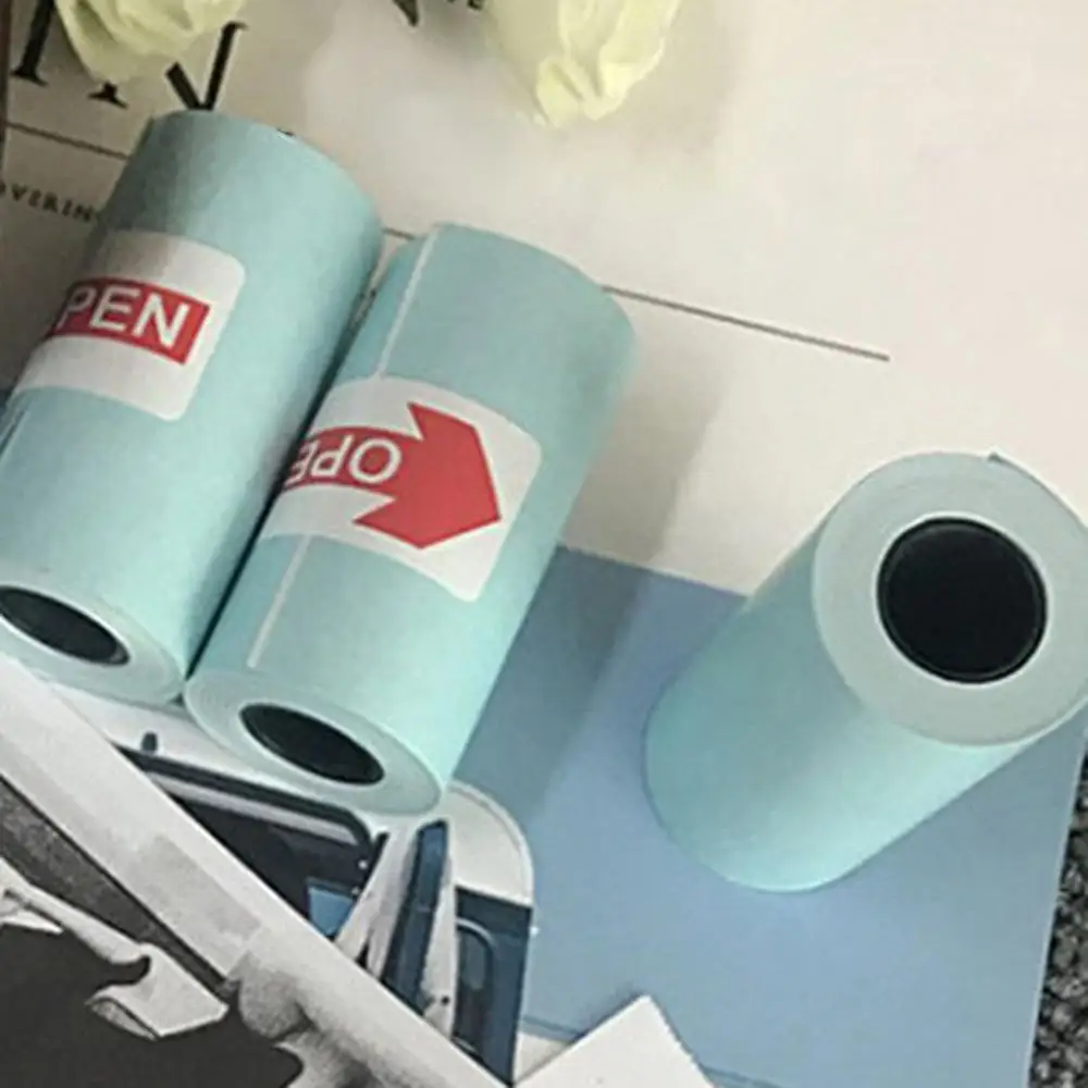 Hot 3 Rolls Printing Sticker Paper Thermal Adhesive Photo Paper for Mini Pocket Photo Printer Paperang P1 P2 Bill Receipt Papers