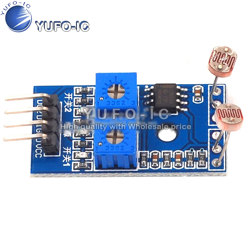 2 Channel Photosensitive Sensor Module Light Detection Resistor Module Accessories 5516 Photoresistor