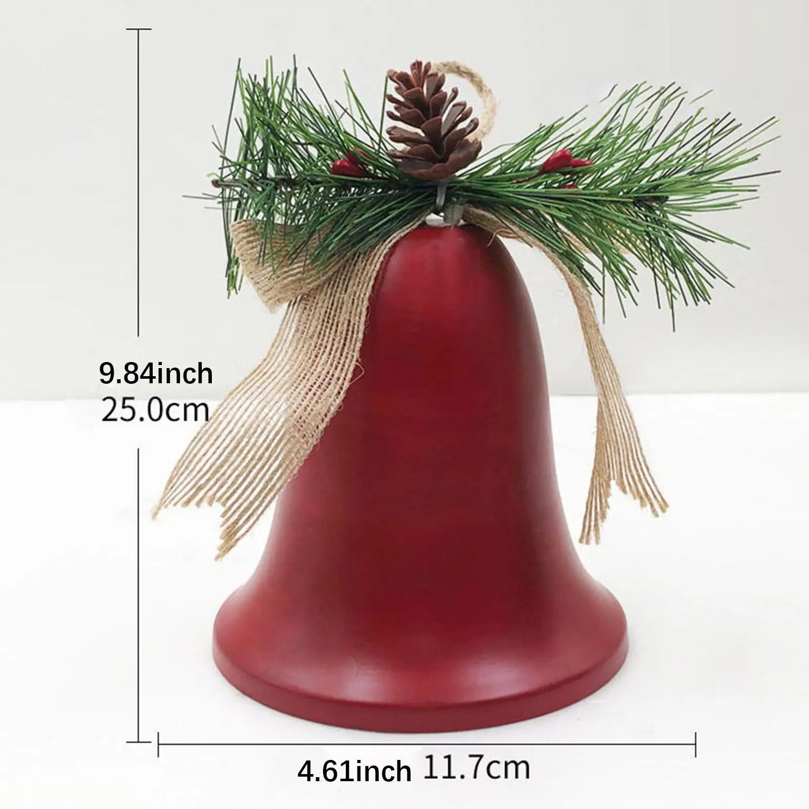 Campana di Natale Ornamento da appendere Decorazioni da appendere per albero di Natale Arte del ferro Palline da appendere creative per ufficio con ghirlande per feste