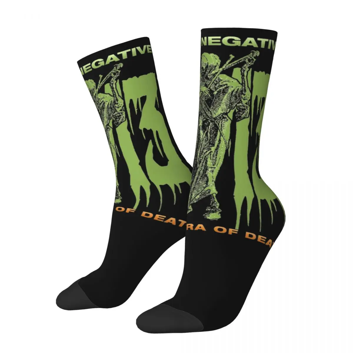 

Colorful Type O Negative Death Basketball Socks Goth Metal Music Polyester Middle Tube Socks for Women Men Breathable