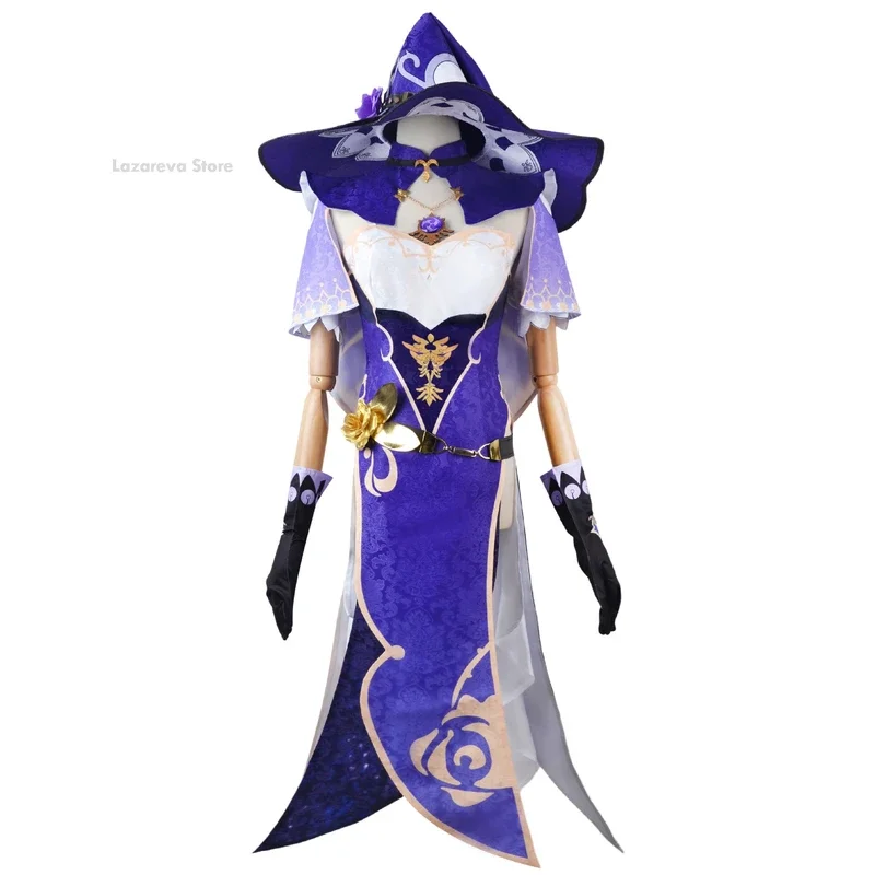 Lisa Minci Anime Game Genshin Impact Cosplay Costume Clothes Uniform Wig Cosplay Librarian Mondstadt Knights of Favonius New Set