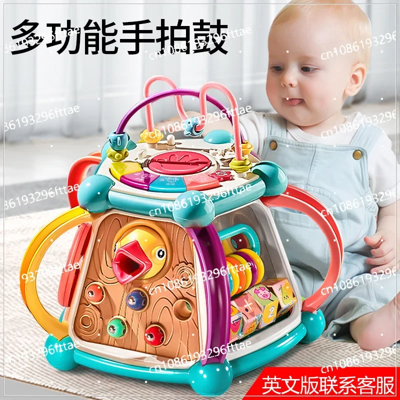 Children's Early Education Educational Toys Six-sided Drum, Baby 0-1 Years Old Multi-functional Pat Drum, Toddler Beating