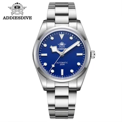 ADDIESDIVE Classic Men's Wristwatch Stainless Steel Automatic Mechanical Watch Men's 100m Waterproof Luminous Fashion Clock