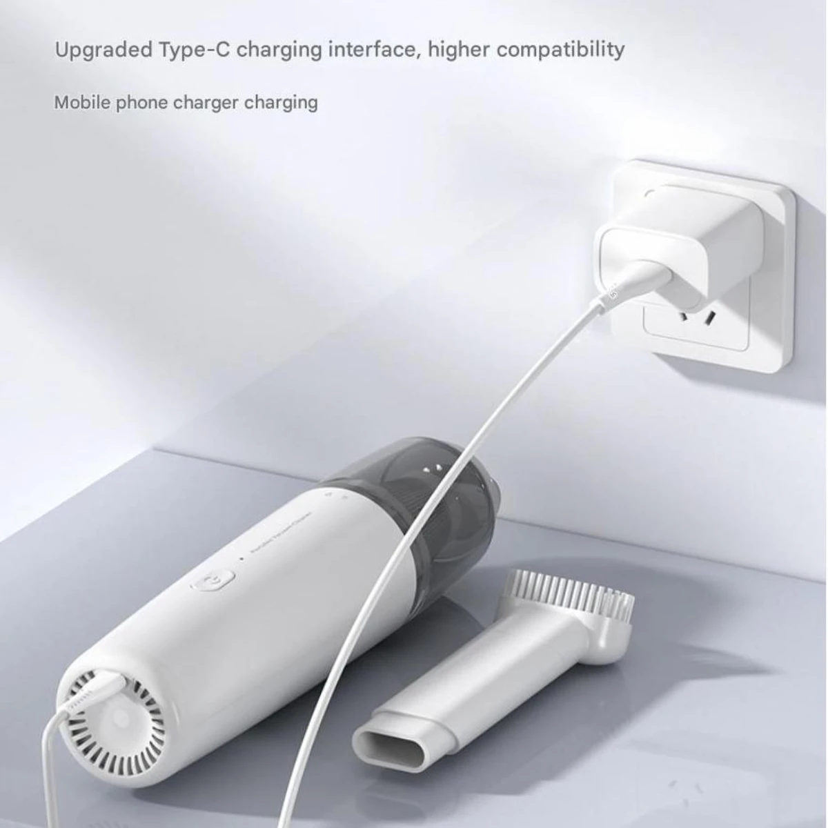 High Power Wireless Car Vacuum Cleaner, Handheld Dust Remover for Home & Auto, Portable Mini Vacuum with Strong Suction, Recharg