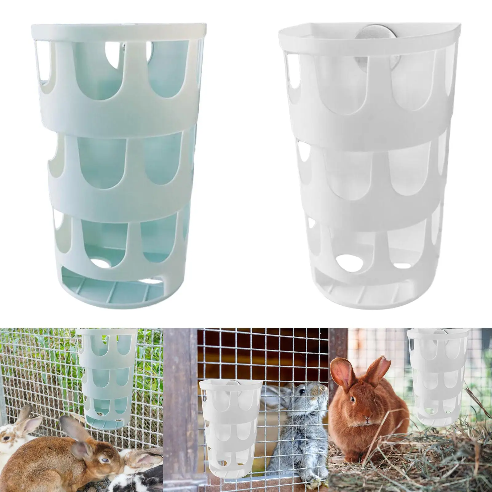 Rabbit Hay Feeder Rack Lightweight Grass Rack Grass Food Container for Gerbils Cage [ET Supplies Chinchilla Hamsters Bunny