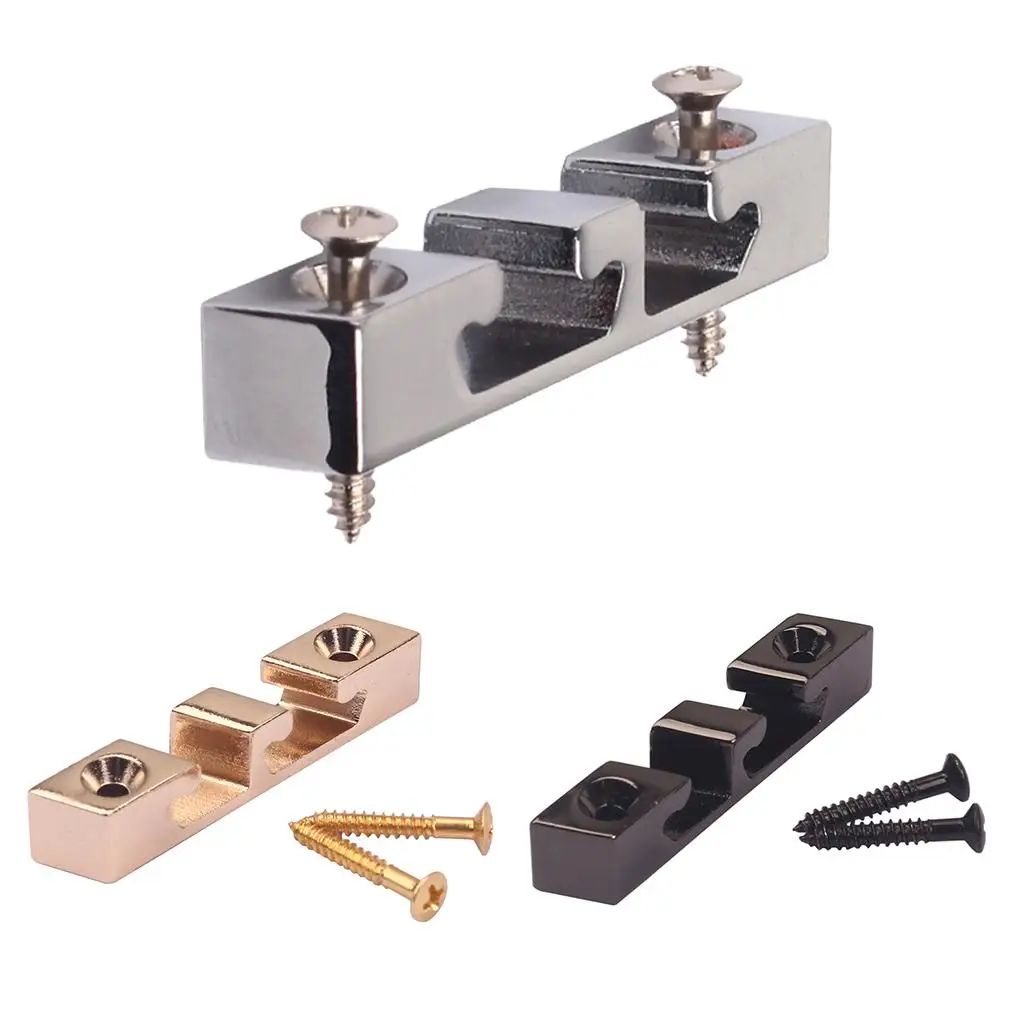 Roller String Retainer Mounting Tree Guide w/ Screws for 3 String Bass Guitar Box Guitar Parts