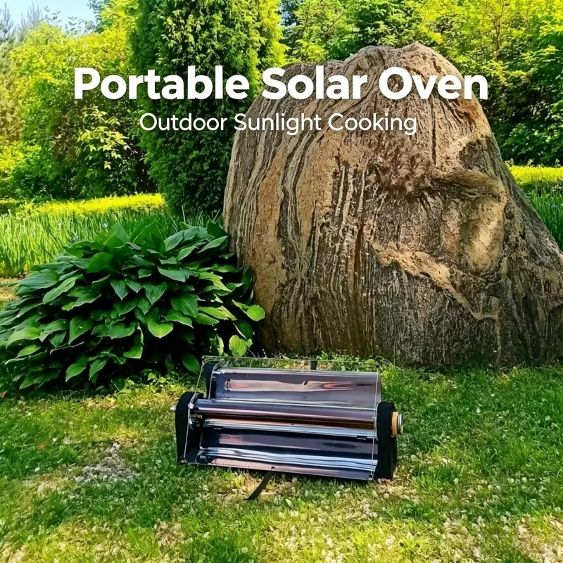 Portable Solar BBQ Grill Smokeless Outdoor Camping Oven Rack Stainless Steel Solar Cooker