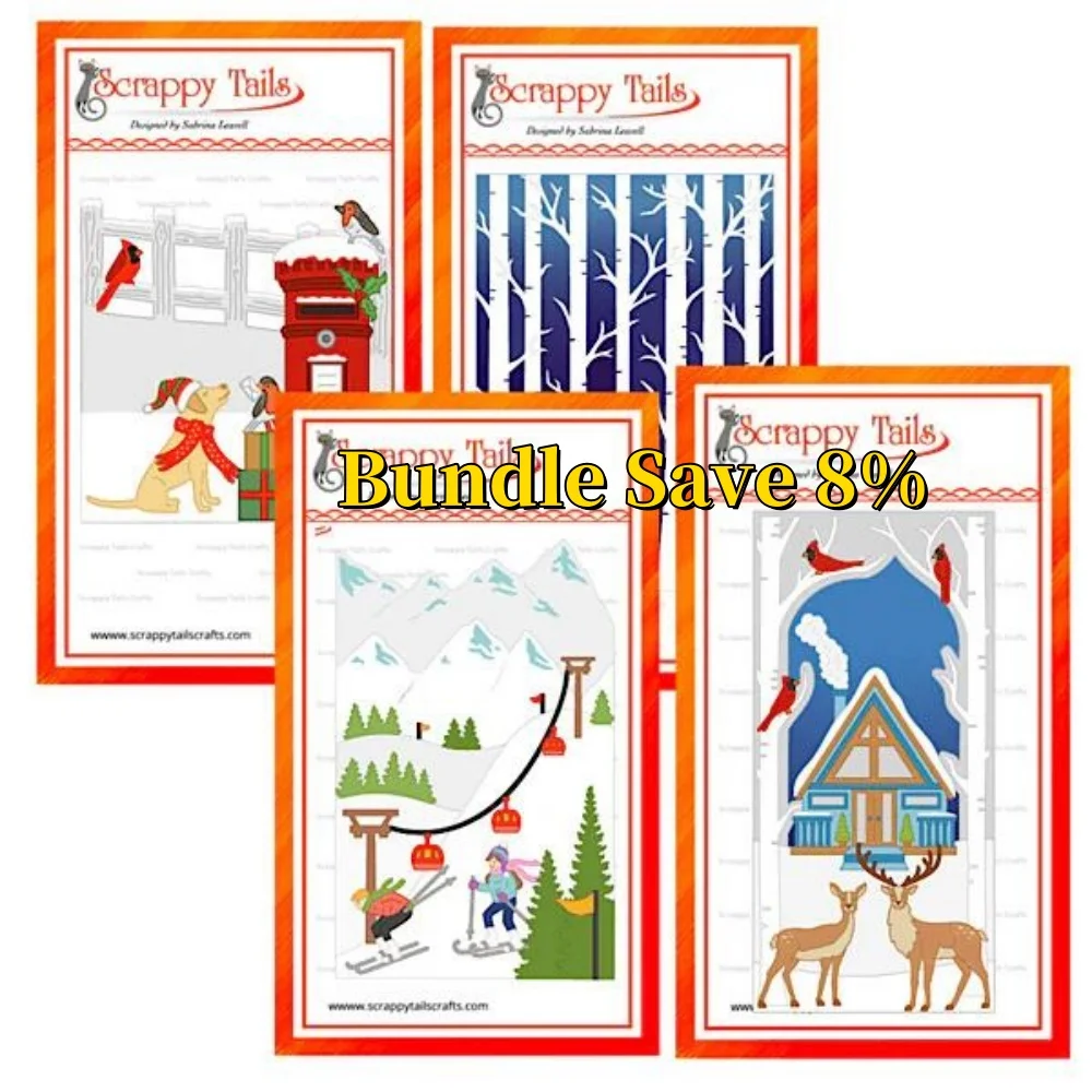 

November 2025 Christmas Tree Pop Up Vintage Skiscape Metal Cutting Dies For DIY Scrapbook Craft Paper Greeting Card Supplies