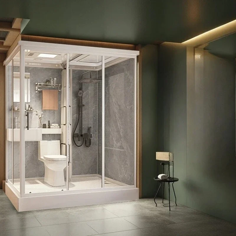 

Separate bathroom Toilet partition Glass bath New shower room Rural integrated bathroom Bath room