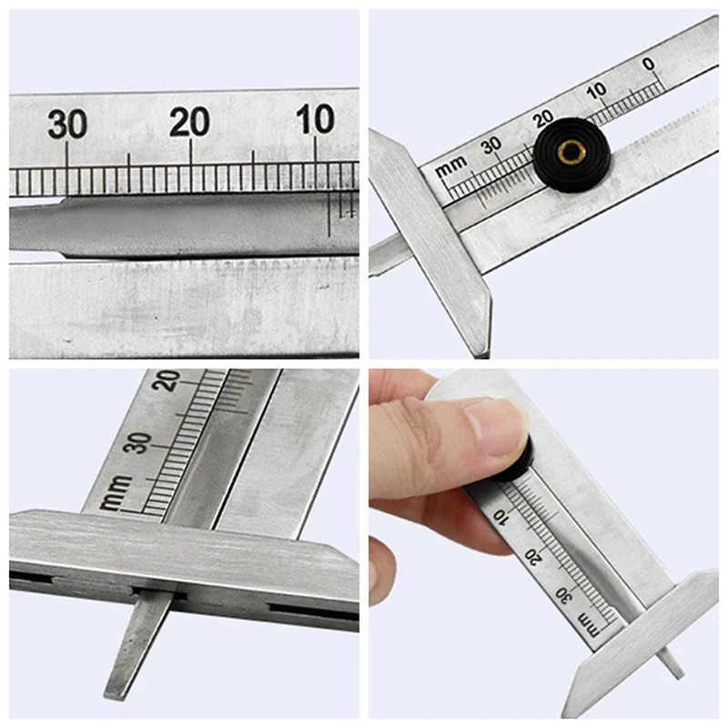 Stainless Steel Car Tyre Tire Tread Depth Gauge Meter Ruler Caliper Measuring Tools For Moto 0-30mm 0-50mm 0-60mm Car Tyre Gauge