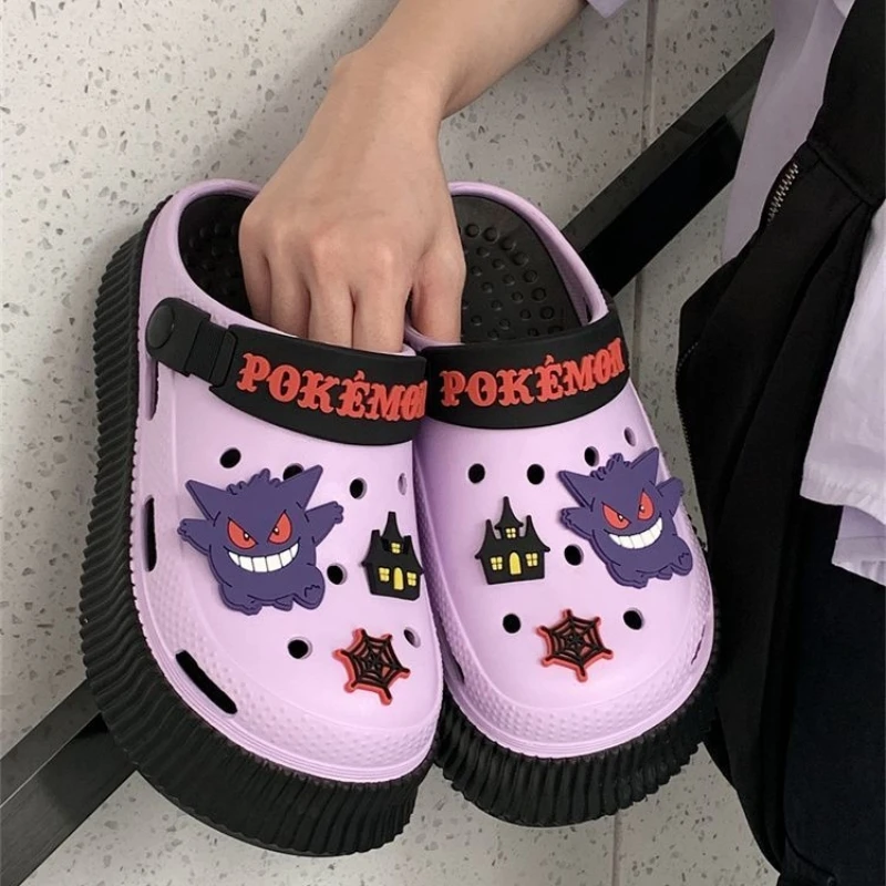 Pokemon Gengar Sandały Sylveon Kapcie Buty Anime Kreskówka Wodoodporne Fajne Nowe Jaskinia Lato Para Buty Plażowe Prezenty Świąteczne