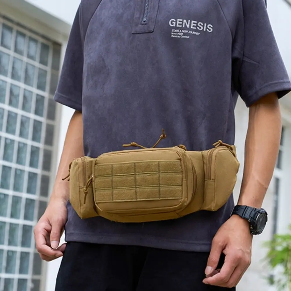 

Большая вместительная уличная поясная сумка, нейлоновая водонепроницаемая нагрудная сумка высокой плотности, прочная дышащая дорожная поясная сумка
