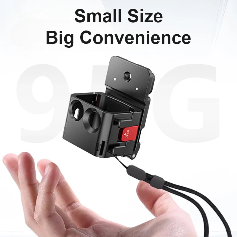 Base de estrutura adaptadora para dji osmo pocket 3, suporte de metal de expansão multiuso com liberação rápida e furos de 1/4 '' e montagem de sapata fria