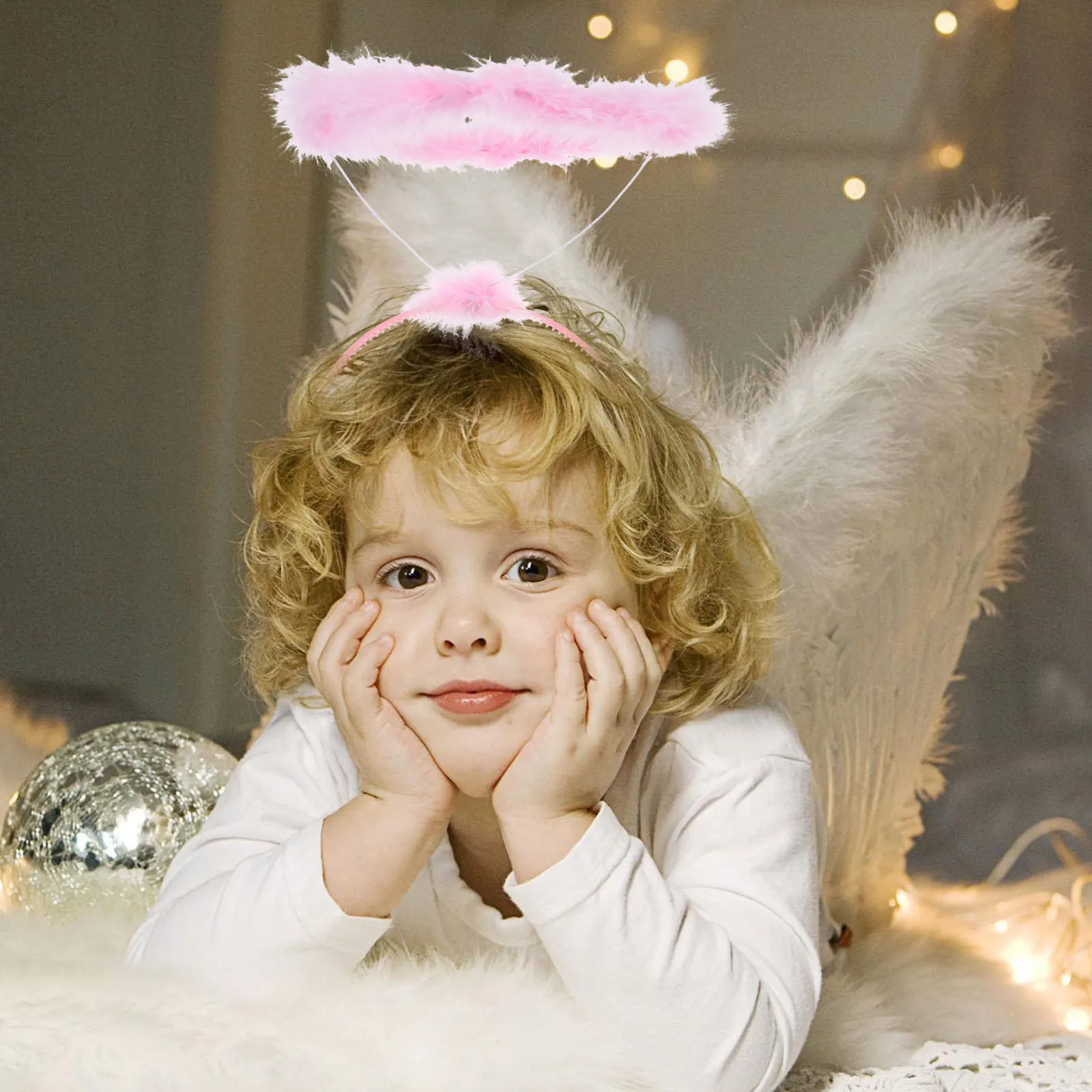 

3Pcs Angel Headdress Delicate Lightweight Performance Wing Headband Party Cosplay Hair Hoops Kids Costume Accessory