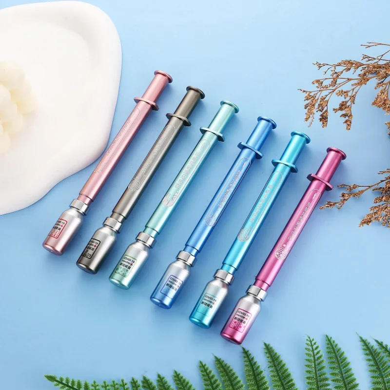 12PCS  New light-emitting neutral pen with lamp, imitation pen, high color value neutral pen