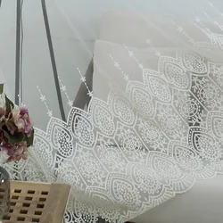 (92) Customized New Style Living Room Embroidery Window Screen Curtain Bedroom Bay Window Shade