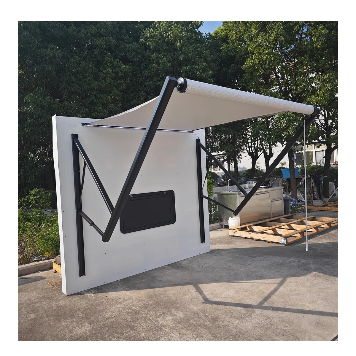 

12V Side Awning for RV Use Easy Installation Sun Shade with LED Light