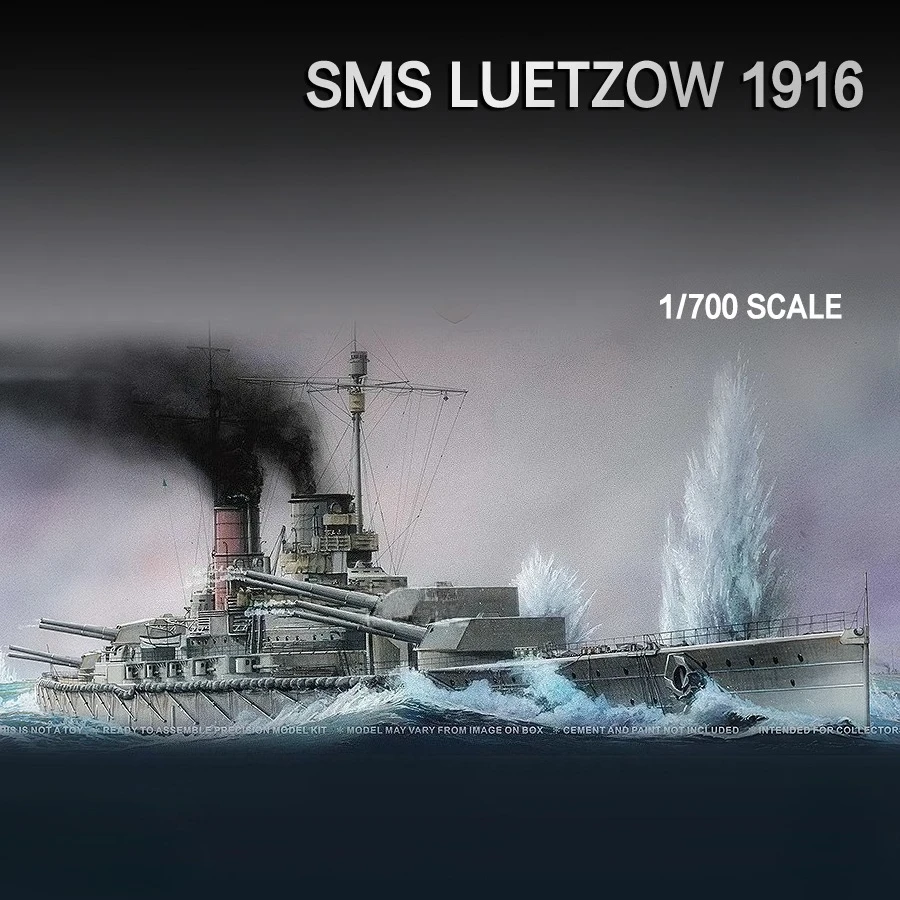 

1/700 German Navy Battleship Lützow 1916 Model Kit DIY Hand-Assembled Battleship Ship Model Etched Sheet Warship Kit Ship Toy