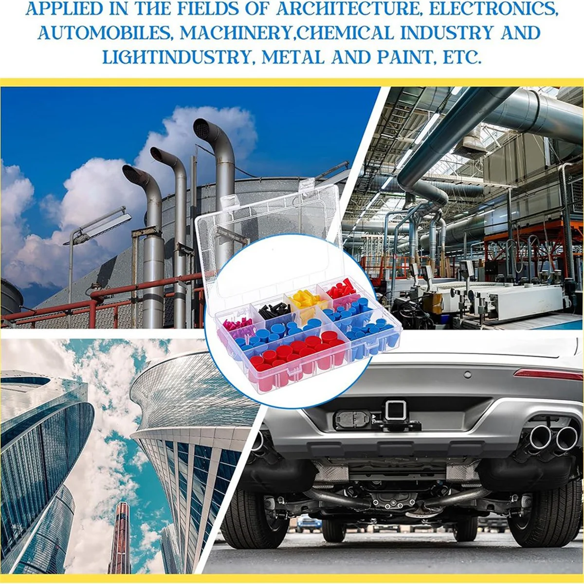 YHYS 250 قطعة 8 أحجام سيليكون مخروط التوصيل عدة مسحوق طلاء عدة مكيف الهواء استنزاف مخروط التوصيل لطلاء مسحوق #5