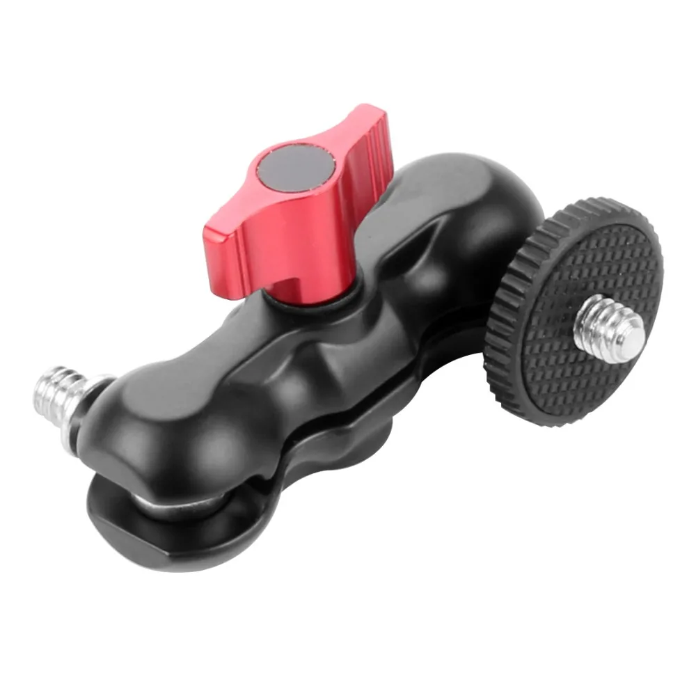 Universeller magischer Arm mit kleiner Kugelkopf-Monitor halterung Doppel 1/4 "Schraube für Sony Canon Kamera Zubehör Stativ Telefon clip – Detail 5