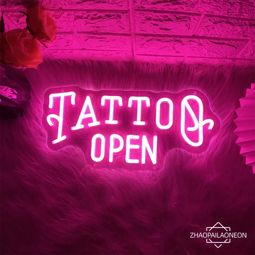 Imagem -04 - Tatuagem-tattoo Studio Led Neon Light Sign Decoração de Parede Usb Salão de Beleza Loja Neons Placa