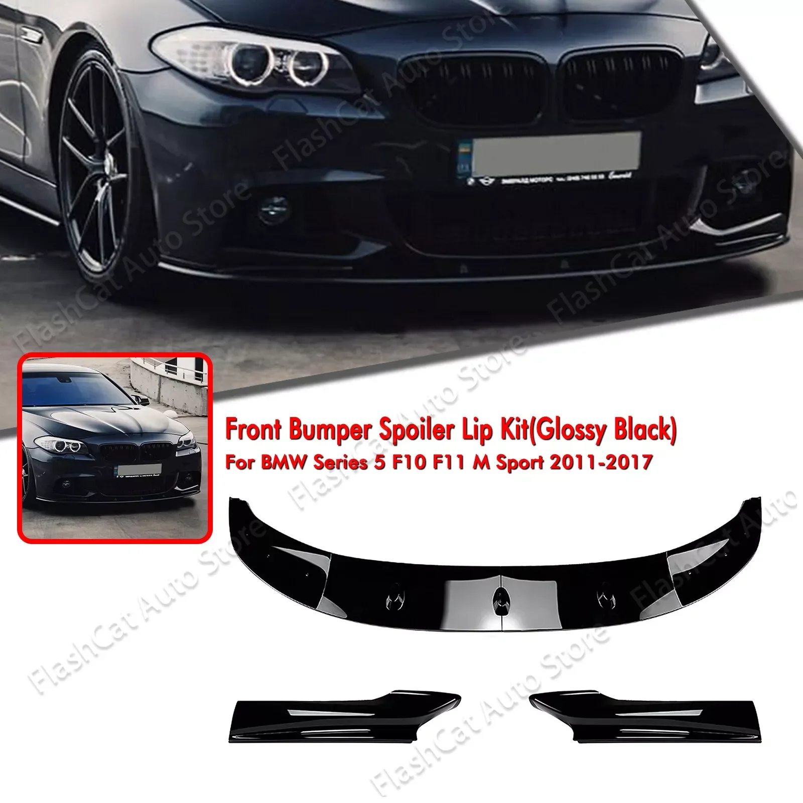 

F10 F11 Front Bumper Lip Splitter For BMW 5 Series F10 F11 M Sport 535i 528i M550d 2010-2016 Diffuser Body Kit Spoiler Tuning