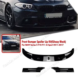 F10 F11 Front Bumper Lip Splitter For BMW 5 Series F10 F11 M Sport 535i 528i M550d 2010-2016 Diffuser Body Kit Spoiler Tuning