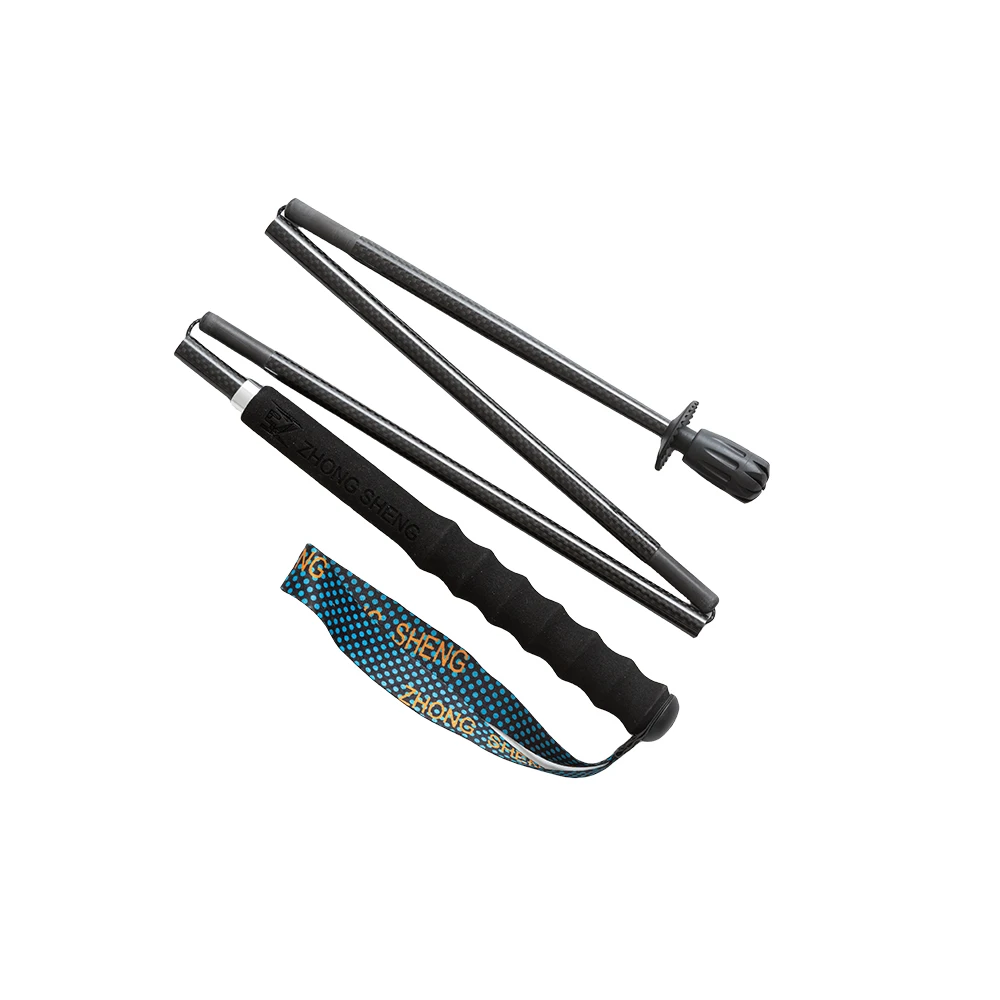 Bastones de Trekking ultraligeros, bastones de senderismo plegables de 110g, portátiles, de fibra de carbono, estilo nórdico