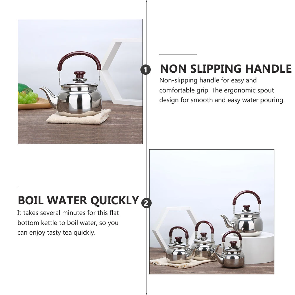 

Stainless Steel Electric Kettle for Boiling Water Pot Huge Spout Suitable Induction Cooker Gas Stove Home Office