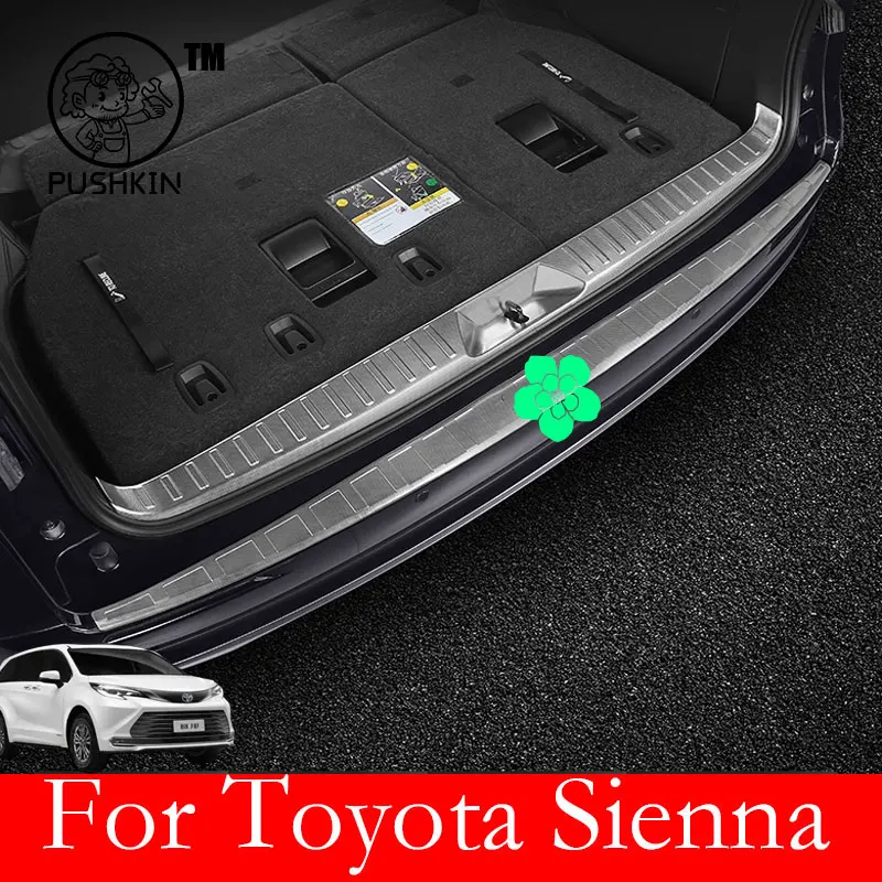

For TOYOTA Sienna 2024 Car Threshold Protection Sticker Rear Trunk Inner Bumper Plate Guard Stainless steel Protector Accessorie