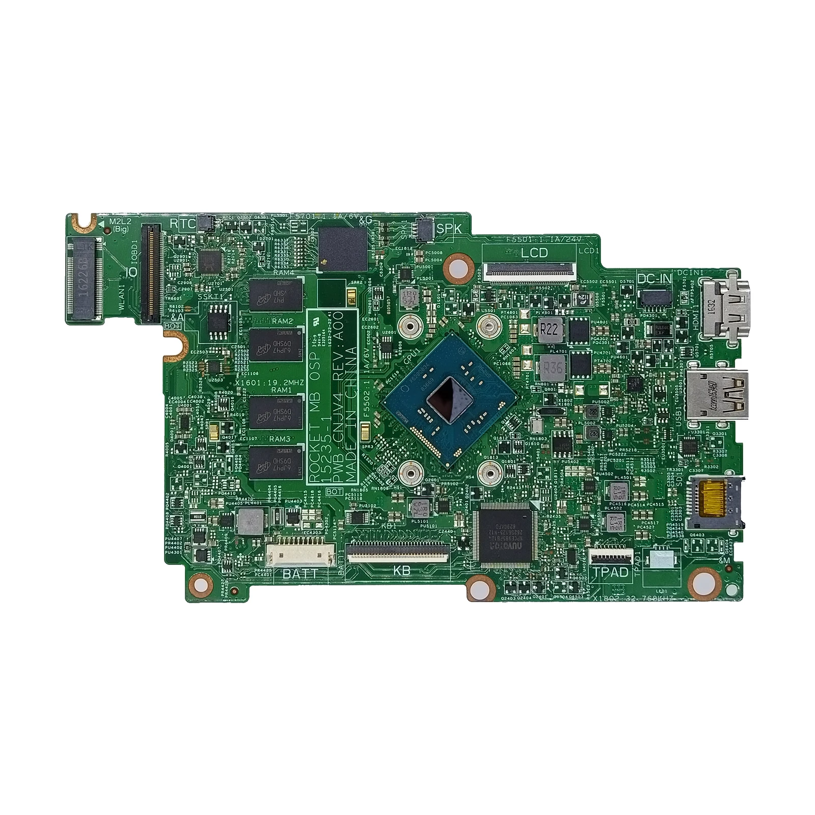 

15235-1 для DELL Inspiron 3162 3164, материнская плата для ноутбука N3060 N3050, 4 ГБ ОЗУ, 32 ГБ ПЗУ, материнская плата 03483Y 02YV73