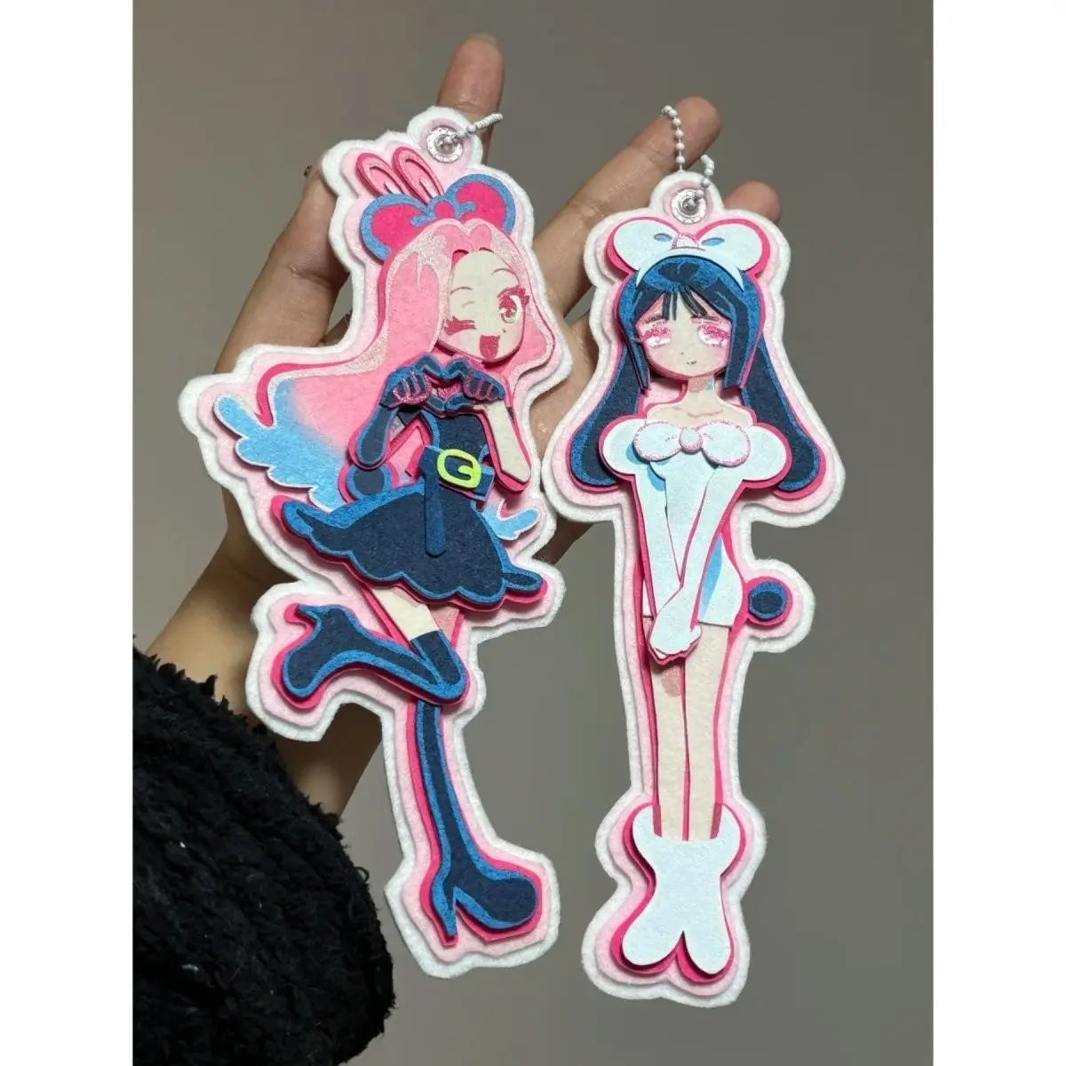 アニメエイリアンステージスアミジ不織布ペンダントチェーン漫画キーホルダーバックパックペンダント友人の誕生日プレゼント