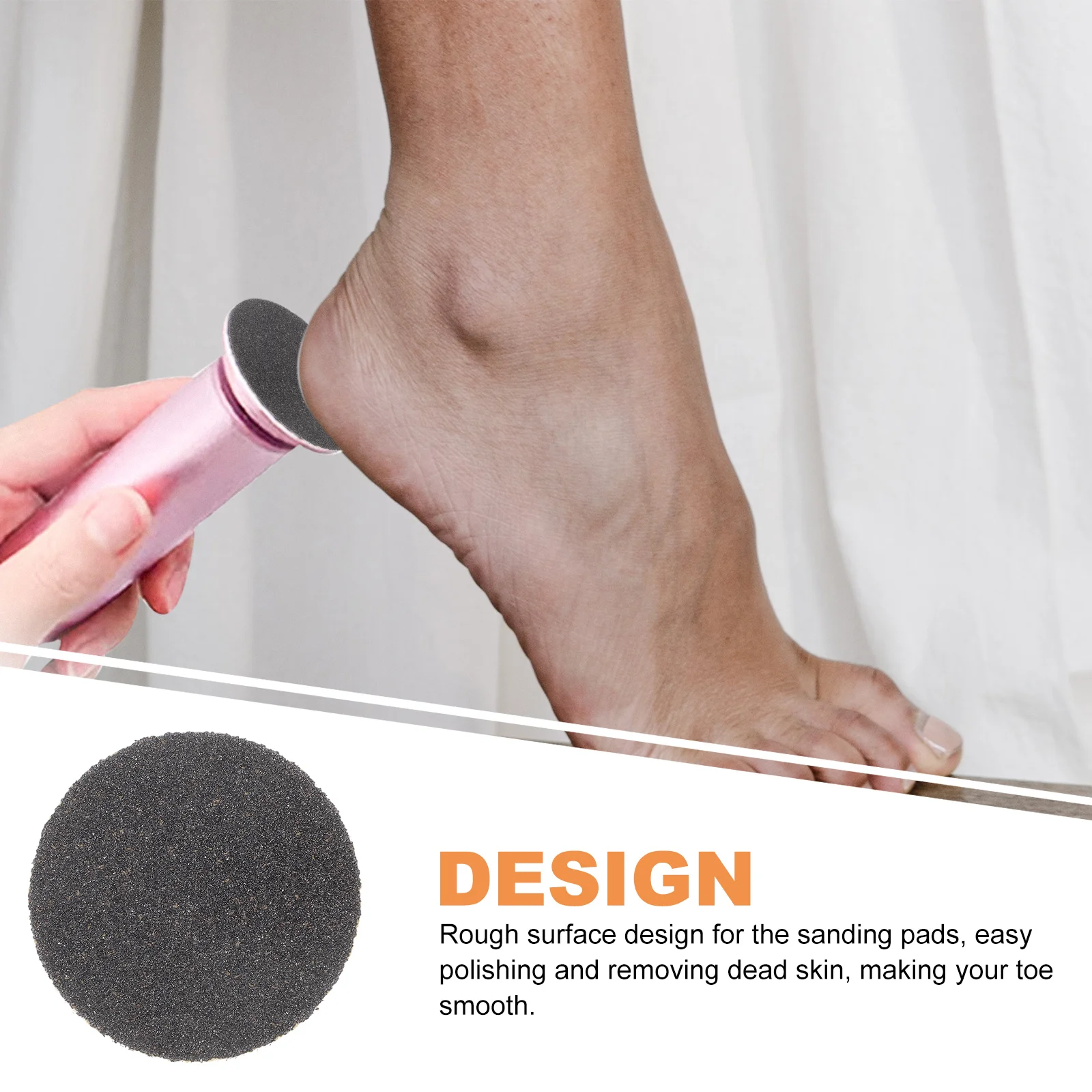 

60pcs Pedicure Rough Surface Grinding Electric Foot Callus Remover Replacement Sand For Dead Skin Removing Foot File Polishing