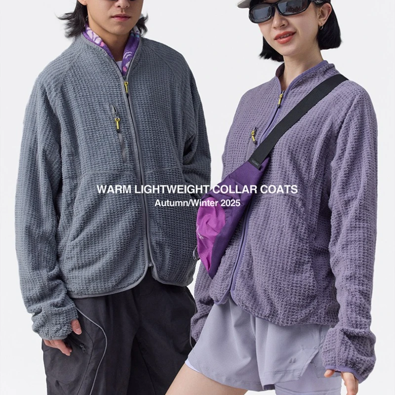 

Мужская флисовая куртка Leica Grid — фиолетовый (черный/серый) S-XXL | Легкий и дышащий | Спортивная одежда с воротником-стойкой ​