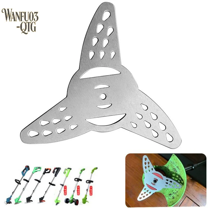 New 1/2/3Pcs Metal Grass String Trimmer Brushcutter Head Blades Universal Electric Lawn Mower Lawnmower Parts Tool Accessories