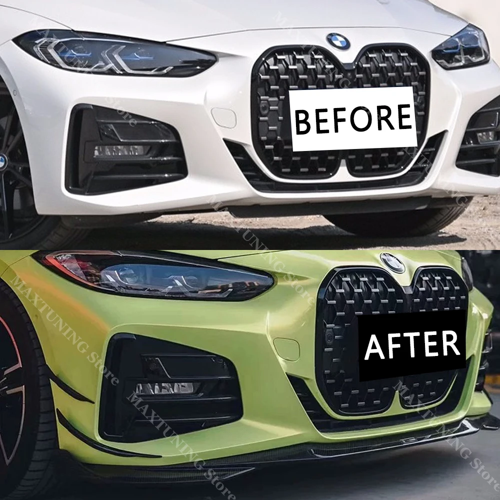 ل BMW 4 سلسلة G22 G23 المصد الأمامي الجانب Canard الفاصل 420i 430i M440i M440d 2020-2024 ايرو عدة أجنحة الكسوة المفسد طقم الجسم