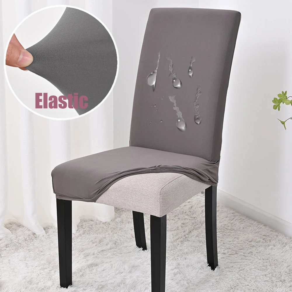 Funda elástica a prueba de salpicaduras para silla, cubierta de asiento ligera y transpirable para oficina, cocina y comedor, no 100% impermeable, 1