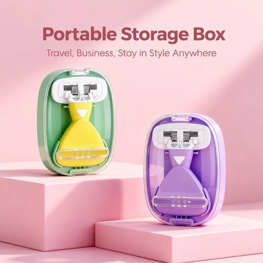 New 6 Layer Blades Manual Razor Portable Size With Storage Case Body Shaver Smooth Shave Hair Remover For Men Women
