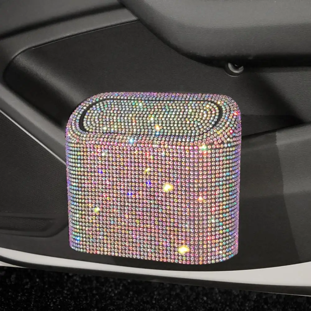 Car Trash Can  Durable Space-saving Plastic  Car Interior Dust Trash Can for Vehicle