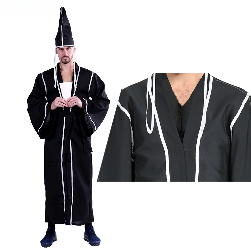 Halloween-Kostüm für Erwachsene, Bla, ungewöhnliche Robe, Zauberer, Performance-Kleidung, Teufel, Tod, kommende Par-Kleidung, Polyesterfaser