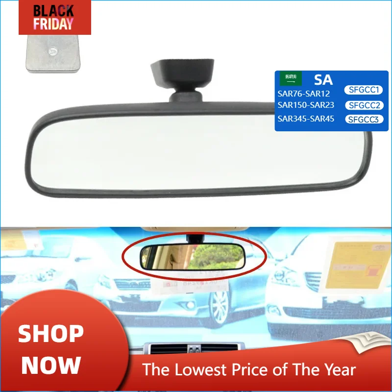 Car Interior Rearview Mirror Assy With Base For Toyota Land Cruiser Prado LC120 LC150 2002-2017 4Runner 04-19 Highlander 03-13