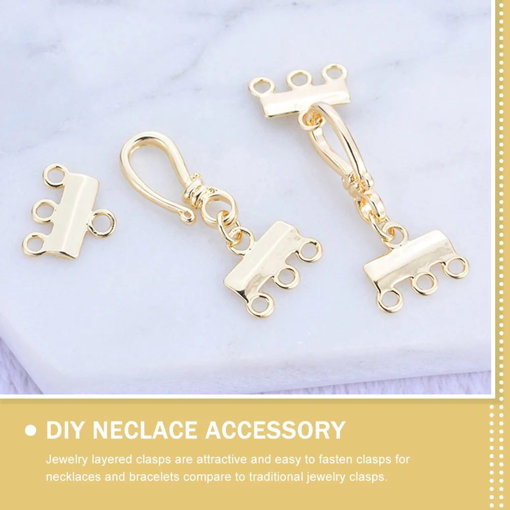 

5pcs Three-connection Connectors Multi Necklace Layering Clasps Copper Material Jewelry Accessories Necklace Connectors for DIY