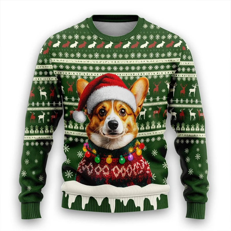 مضحك حمار بطة الجرافيك بلوزات Harajuku موضة المرأة القبيح عيد الميلاد سترة لطيف أرنب الماعز البلوفرات طفل رياضية