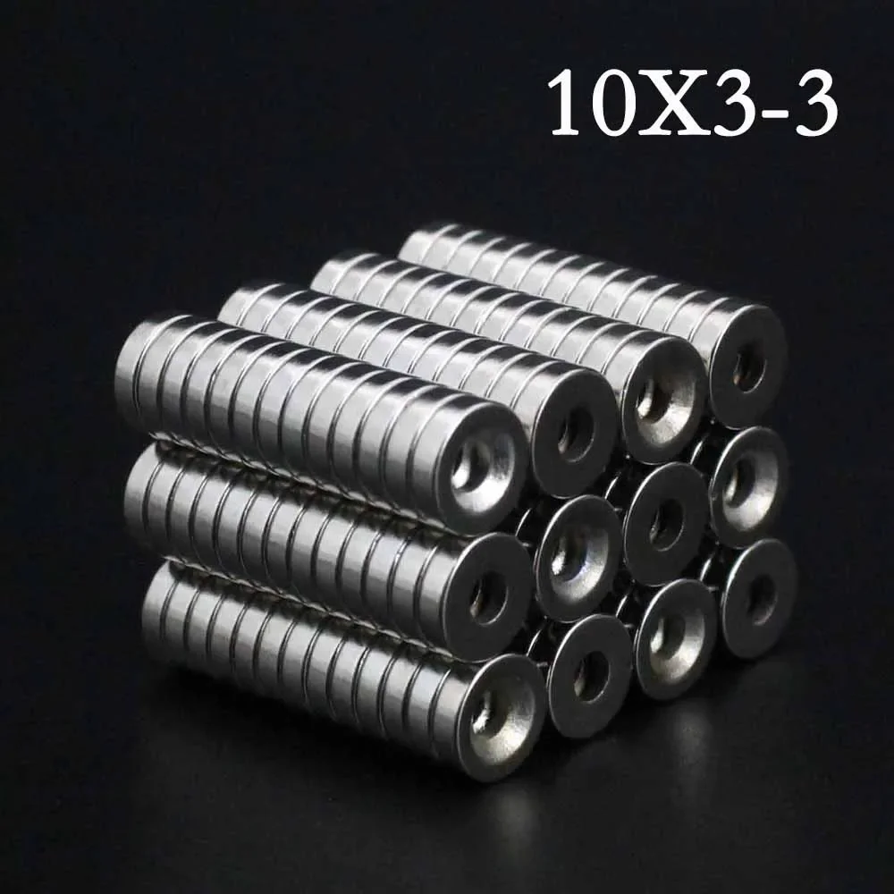 5/10/20/30/40Pcs 10x3-3 Neodymium Magnet 10mm x 3mm - 3mm N35 NdFeB Round Super Powerful Strong Permanent Magnetic imanes